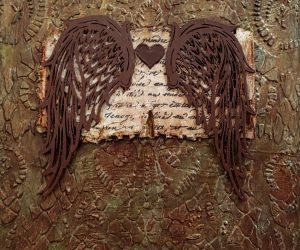 Mixed Media Panel – Angel Wings