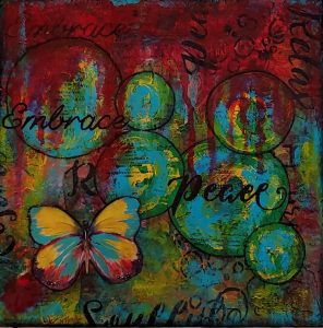 What I do when a project doesn’t turn out- Mixed Media – Embrace Peace