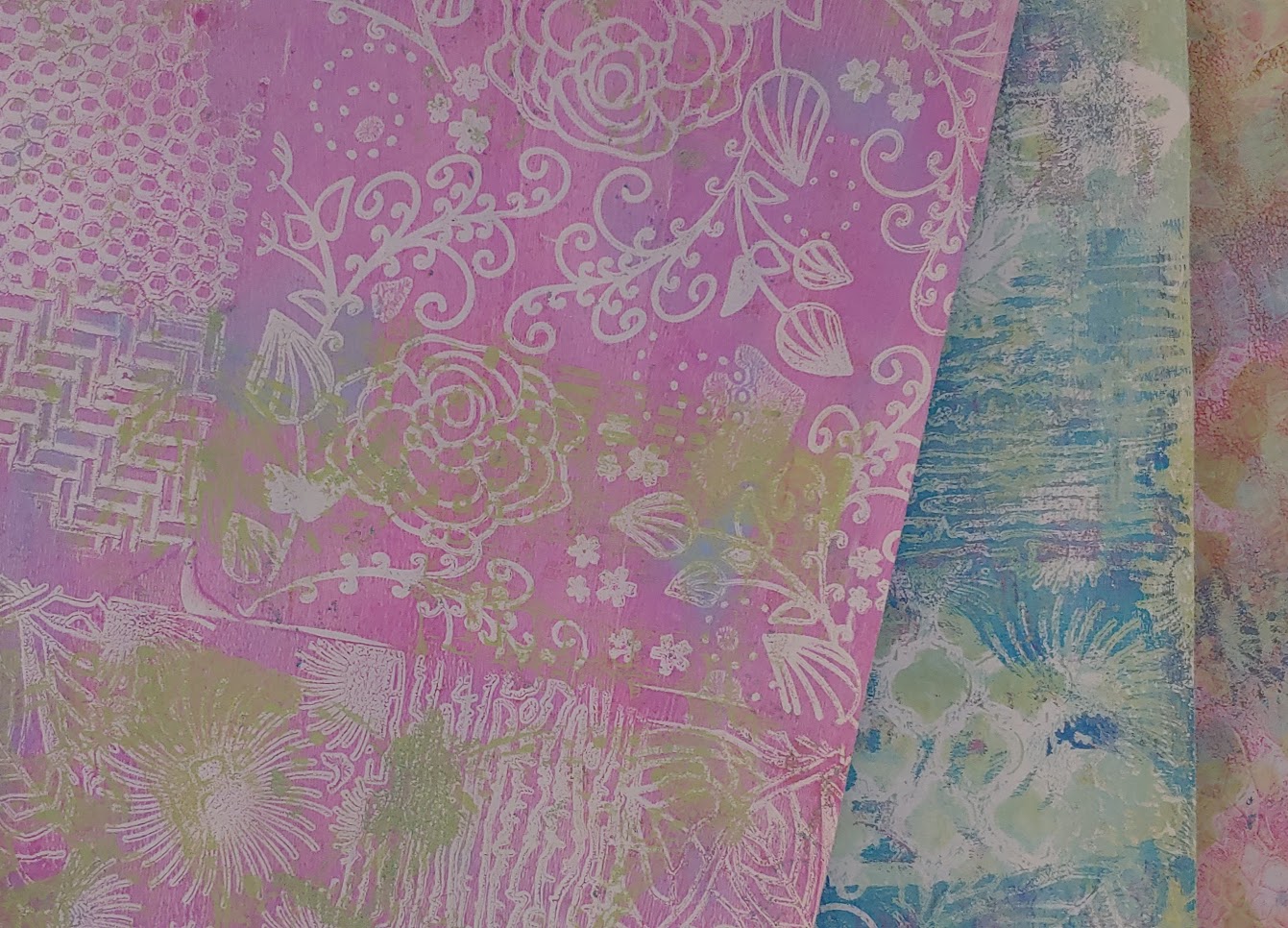 Going light with gelli printing